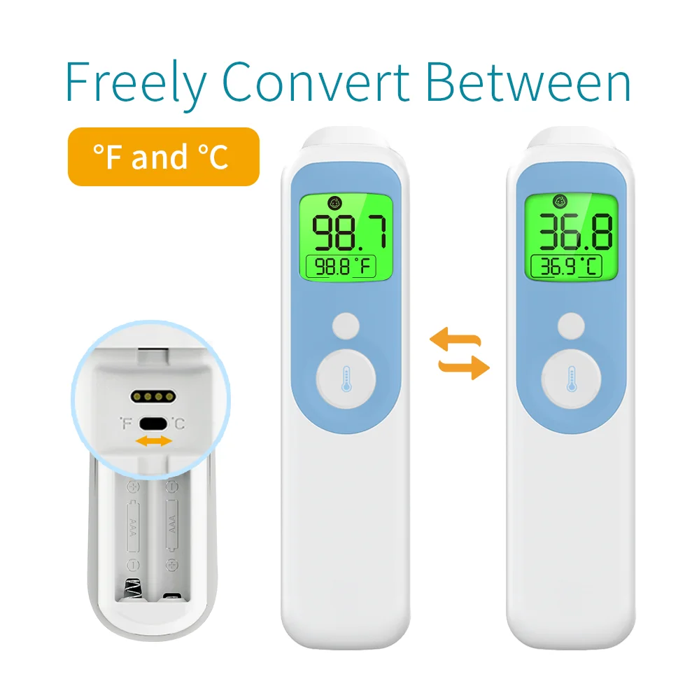 Non Contact Termometro Infrarojo Baby Digital Infrared Forehead Laser Digitales Temperature Recognition Infrared  Thermometer