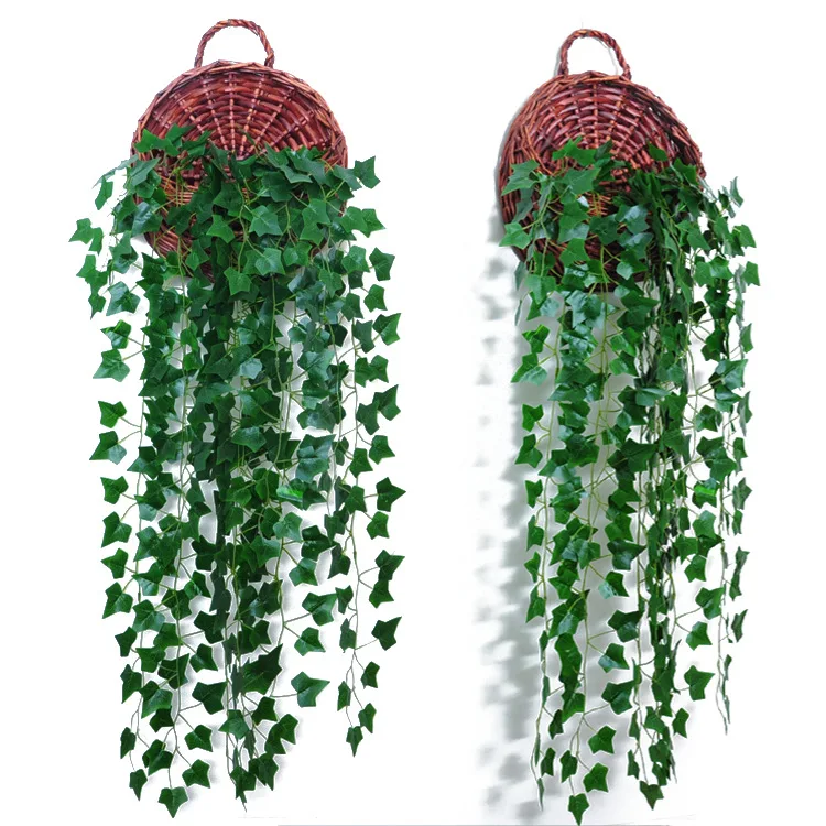 Wholesale Artificial Ivy Leaves Hanging Grape Vine Plant Leaves Garland for Christmas Wedding Party Garden Wall Decor