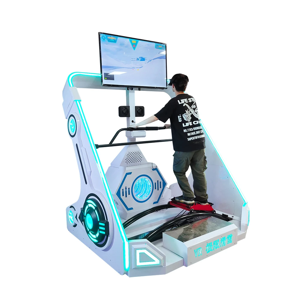 Hot sale 42 inch screen wind effect skiing board design 9d game simulated skiing vr machine