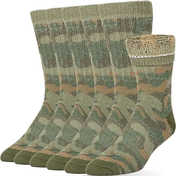 XIANGHUI Custom winter merino wool material sport cool athletic hiking and ski socks unisex size breathable cozy boot socks