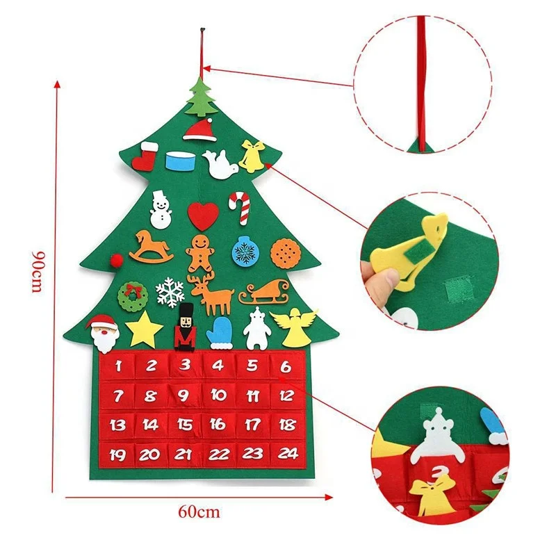 Christmas trees ornaments Felt christmas trees for kids handmade toys diy Felt fabric toys christmas tree
