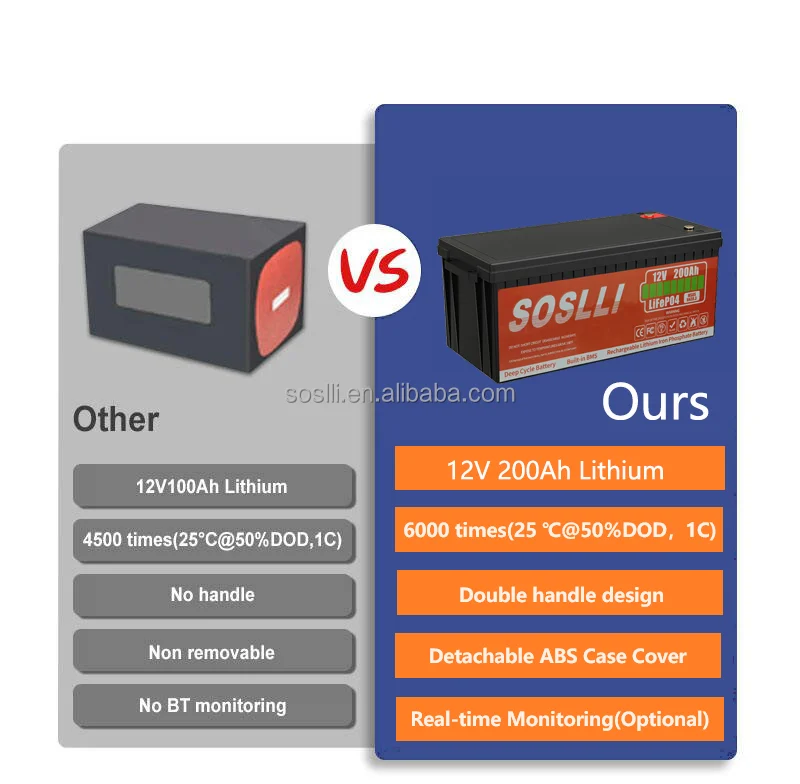 Custom LifePo4 12V Energy Storage Battery 50Ah 100Ah 200Ah LifePo4 Battery With BMS Waterproof Case Lithium Ion Batteries Pack