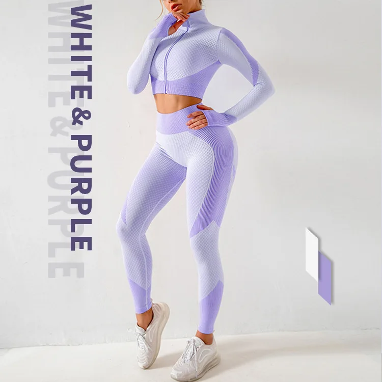 Spring Autumn Winter Yoga 2 Piece Set Women Casual Custom Sexy Sports O-Neck joggers women sets logo Knit Sport Set XL Pattern