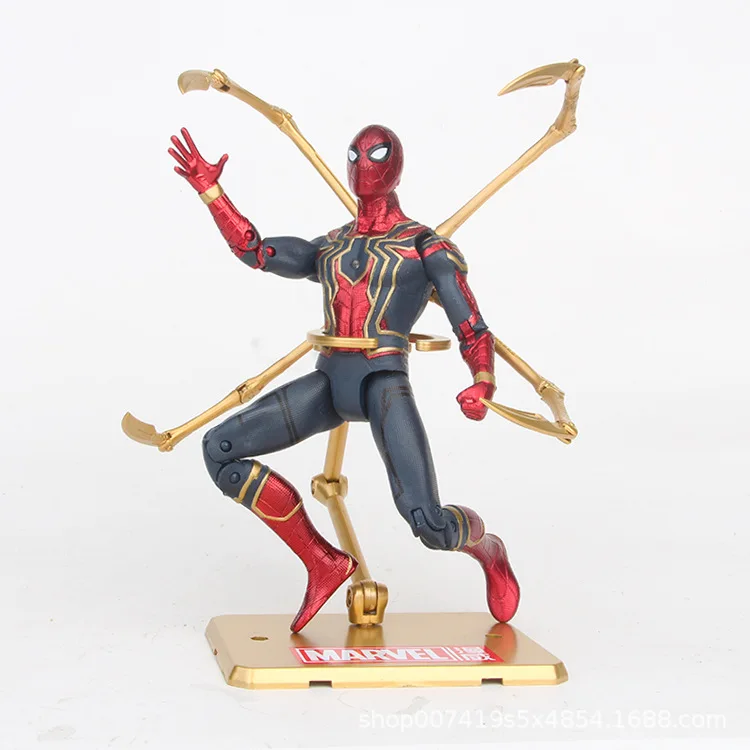 Chinese Oem custom Pvc Flexible Movable Infinity War Hero Spider Man Action Figure