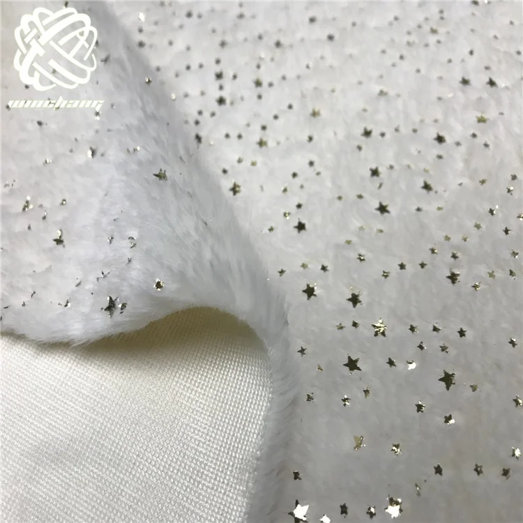 Wholesale Hot Sale White Plush Artificial Fur Fabric Sequins Fabric Rabbit Faux Fur For Garment