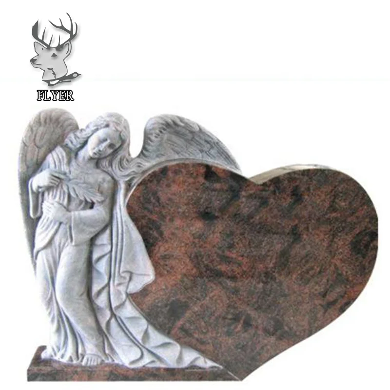 Memorial Cemetery Hand Carved Natural Stone Angel Statue Roman Column Gazebo Tombstone  Marble  Monument Factory Direct Sales