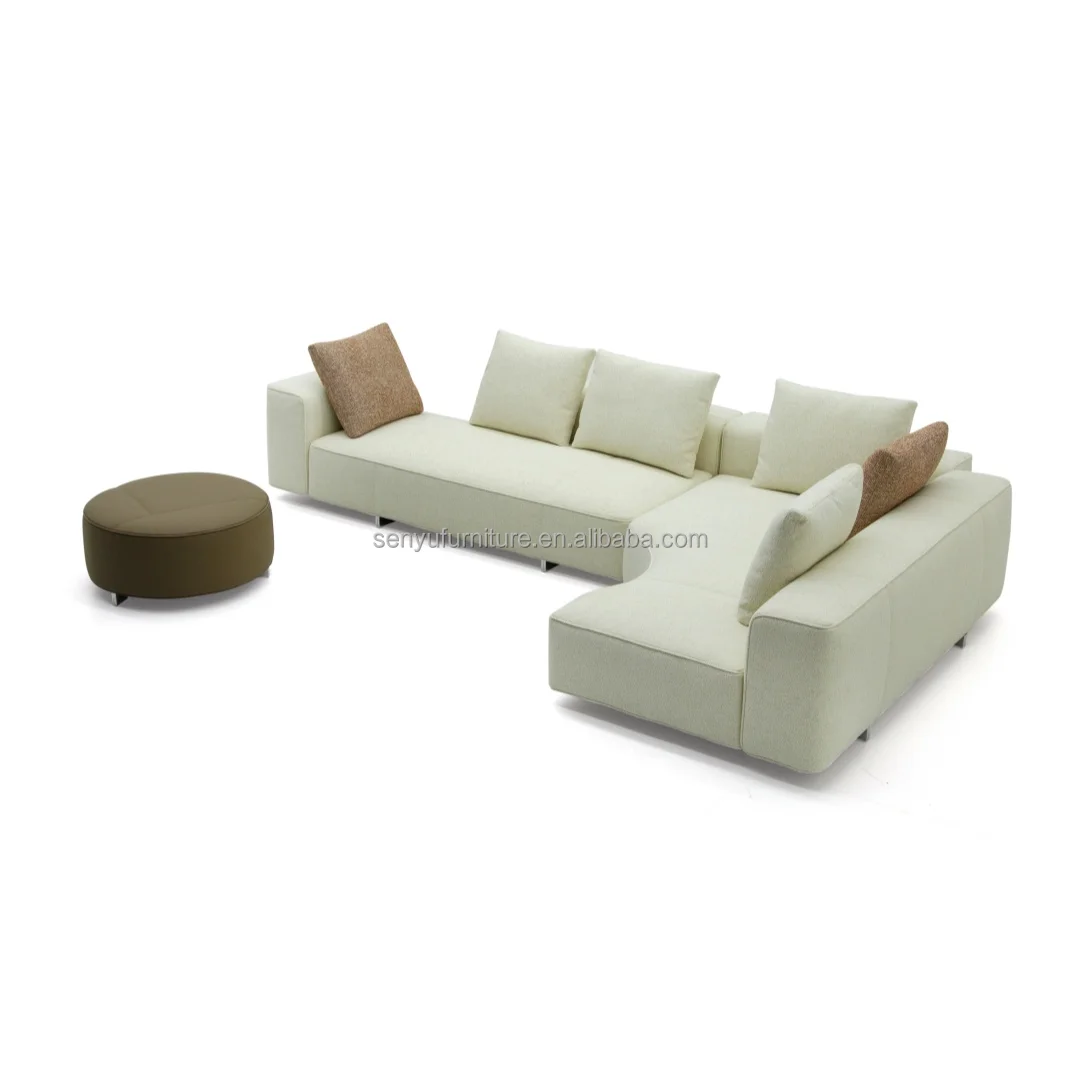 Modern Simple Living Room L shape Sofa Corner Design for Home Furniture