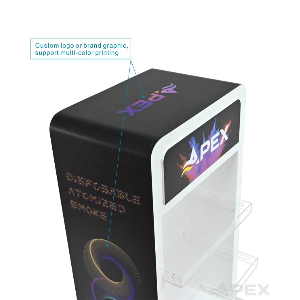APEX Manufacturer White Acrylic Display Tiered Display Acrylic