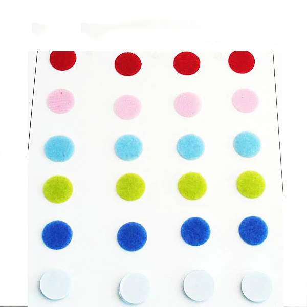 Hook and Loop Tapes Self Adhesive Dots Nylon Sticky Back Coins Fastener Round Tapes for Home, Office and Classroom