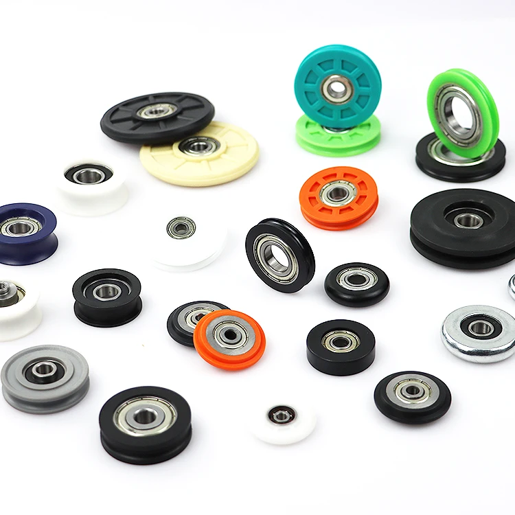 Nylon Roller H U V Groove Sliding Door System roller RD29 Long Life Plastic Glass Window Wheel PU Rubber Roller