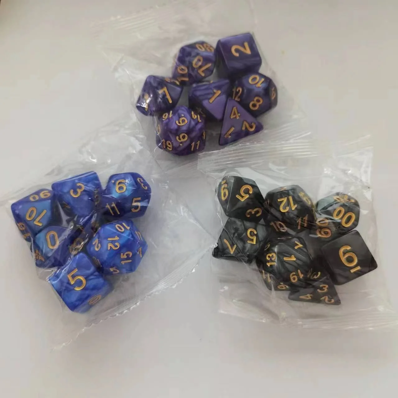 Wholesale DND Dice Sets 7 Polyhedral Dice for Dungeons and Dragons, Role Playing Table Game