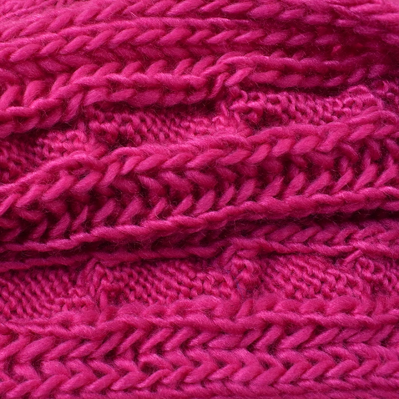 Winter Scarf  Hot sale New Fashion Knitted Plush Scarf Solid Wholesale warm thick headscarf Knitted Neck Scarf