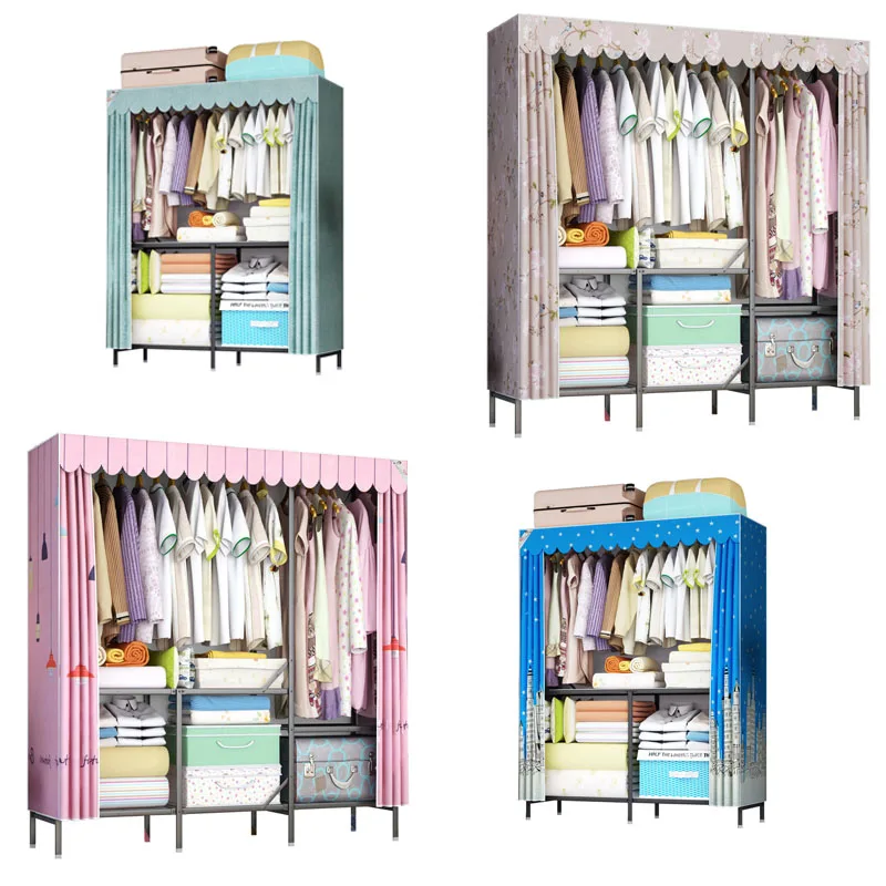 
LYKT-160 fabric baby wardrobe cabinet children small kindergarten wardrobe with factory price 