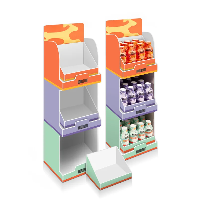 Custom Retail Supermarket Food Beverage Display Rack Custom Acrylic PVC Foam Board display Stand