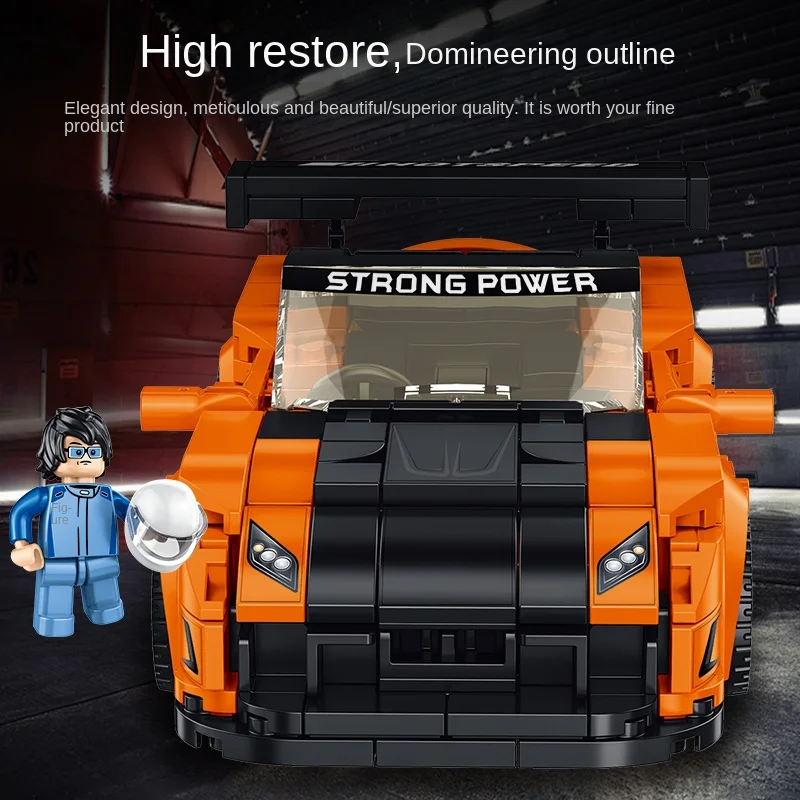 wholesale Panlos 666035 building blocks are  8-grid sports car racing model and small particles are assembled and inse