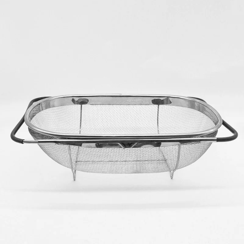 Not easy to rust Premium Quality Filter  with Fine Mesh 6 Quart  Rubber Grip Handles Over Sink Stainless Steel Oval Colanders