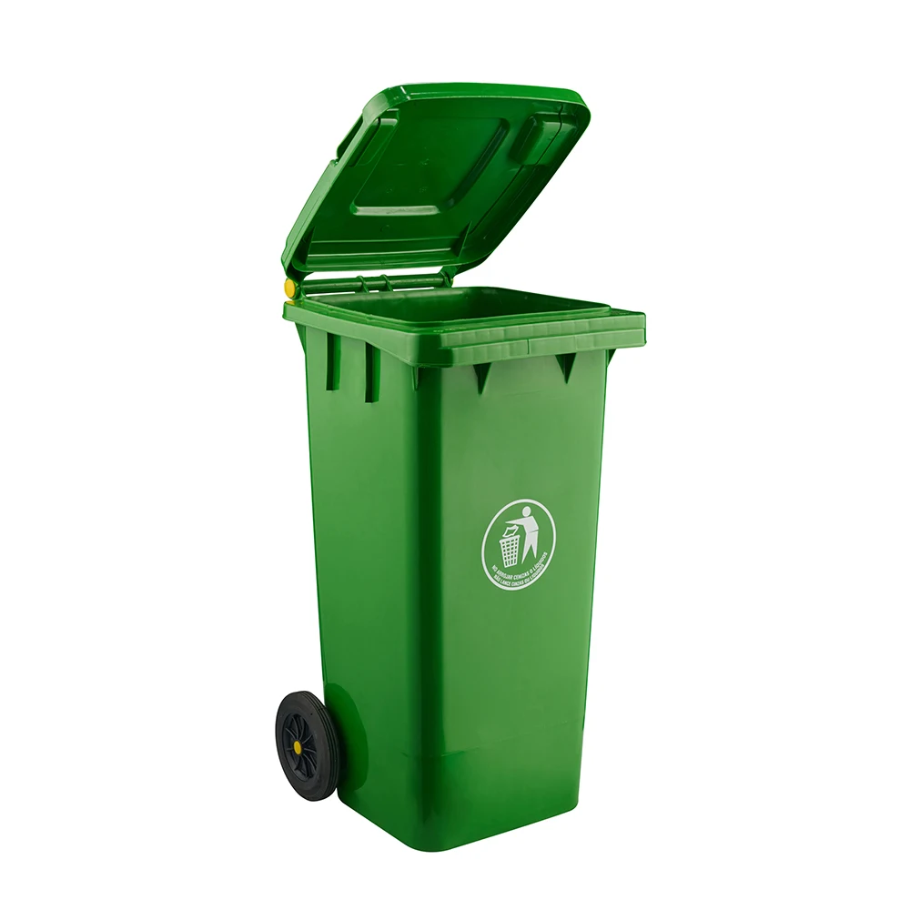 Наружная пластиковая мусорная корзина 120 литра, мусорная корзина