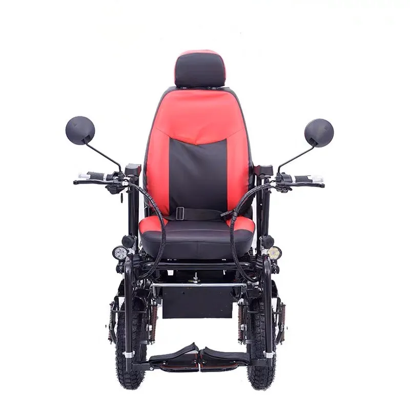 All Terrain Electric Wheelchairs With Fat Knobby Tires Off Road Wheelchair Power chair Strong Power Offroad Wheels