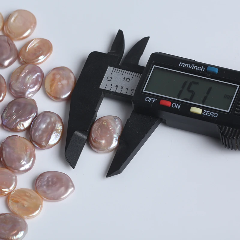 14-16mm Natural Freshwater Pearl Baroque Coin Pearl beads Loose Pearls High Luster Flawless