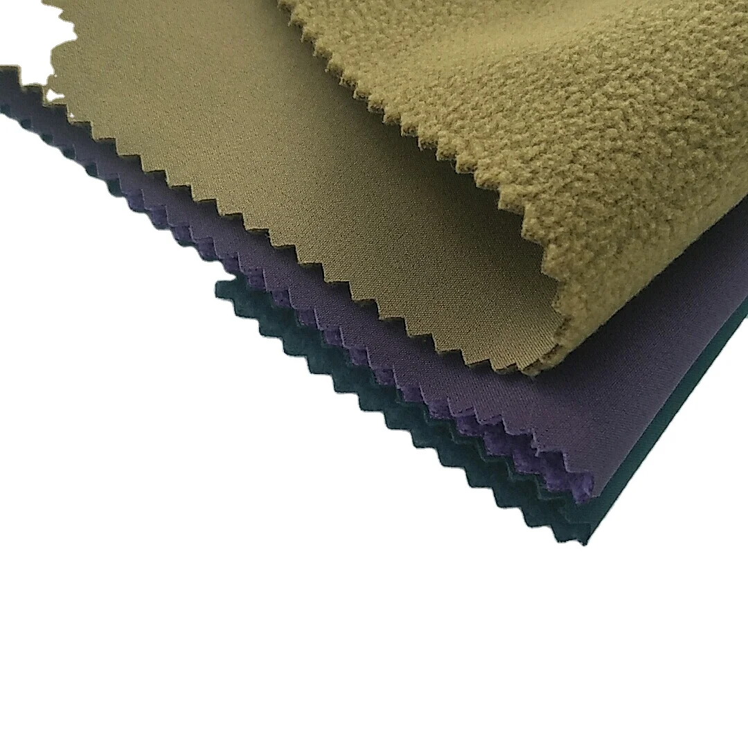 Китайские поставщики 100% полиэстер 4 способа эластичная ткань связанный полярный флис