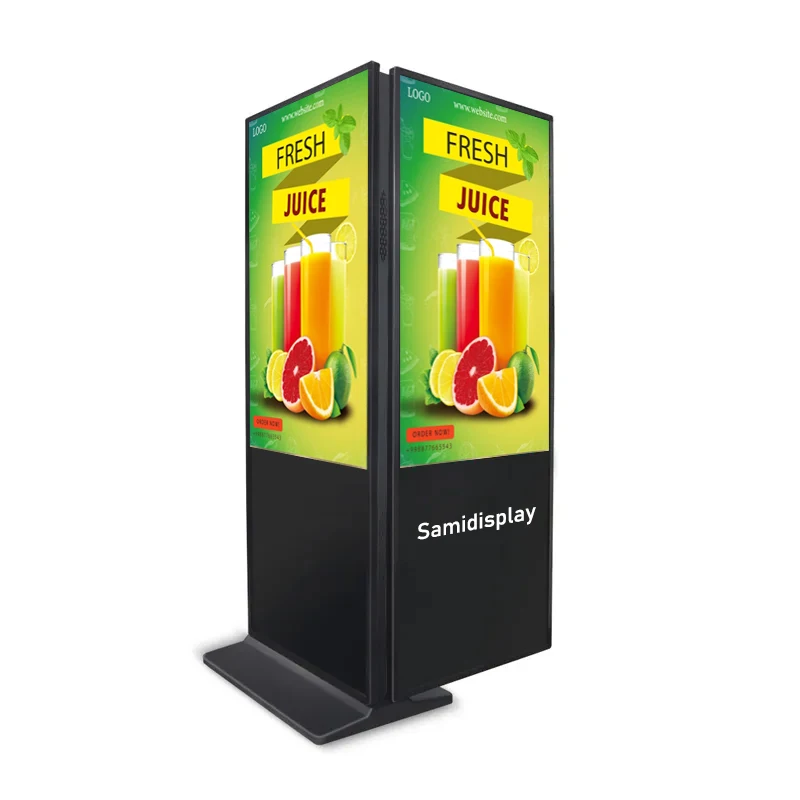 Samidisplay New Design 43 50 55 inch Digital Signage Totem Double Sided Touch Screen Advertising Lcd Display Poster