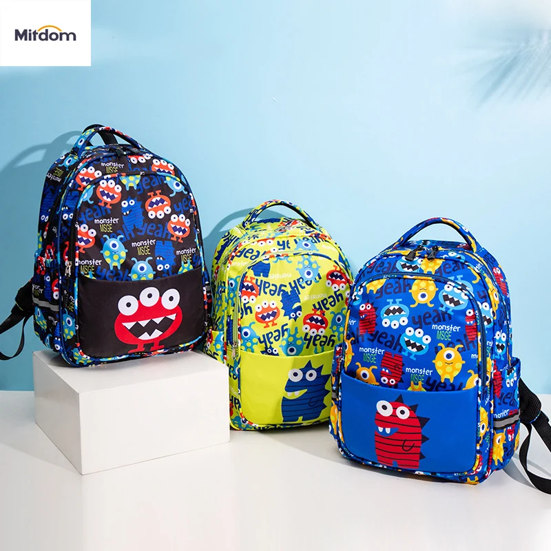 
Little Monster backpack for primary school students Light schoolbag 
