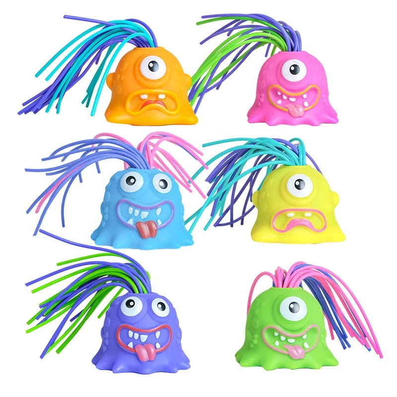 Popular pull its hair stress relief toys screaming monster fidget toys