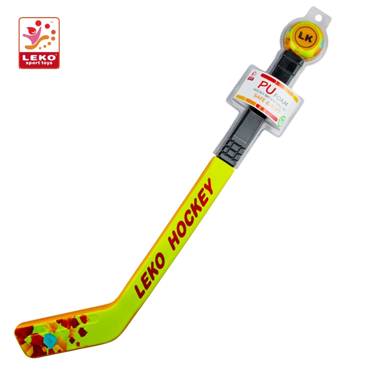 High quality promotional PU foam kids toys ice hockey stick with ball