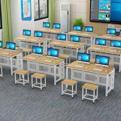 Home Office Bedroom or Apartment Use Metal School Desk and Chair Computer Room Table and Chair