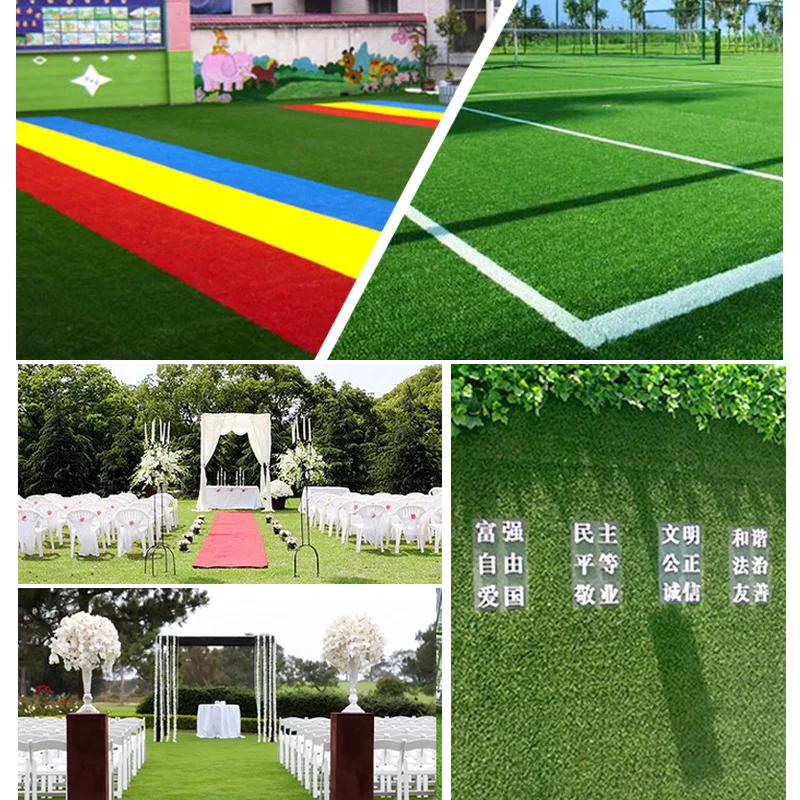 Factory Directly High Quality Artificial Turf Grass Tiles Price for Football Lawn Garden and Sports Flooring Yellow Green Red