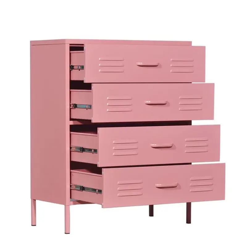European Popular Design Living Room Furniture Home Decorative Storage Drawer Cabinet Metal Corner Cabinet Steel Chest of Drawers