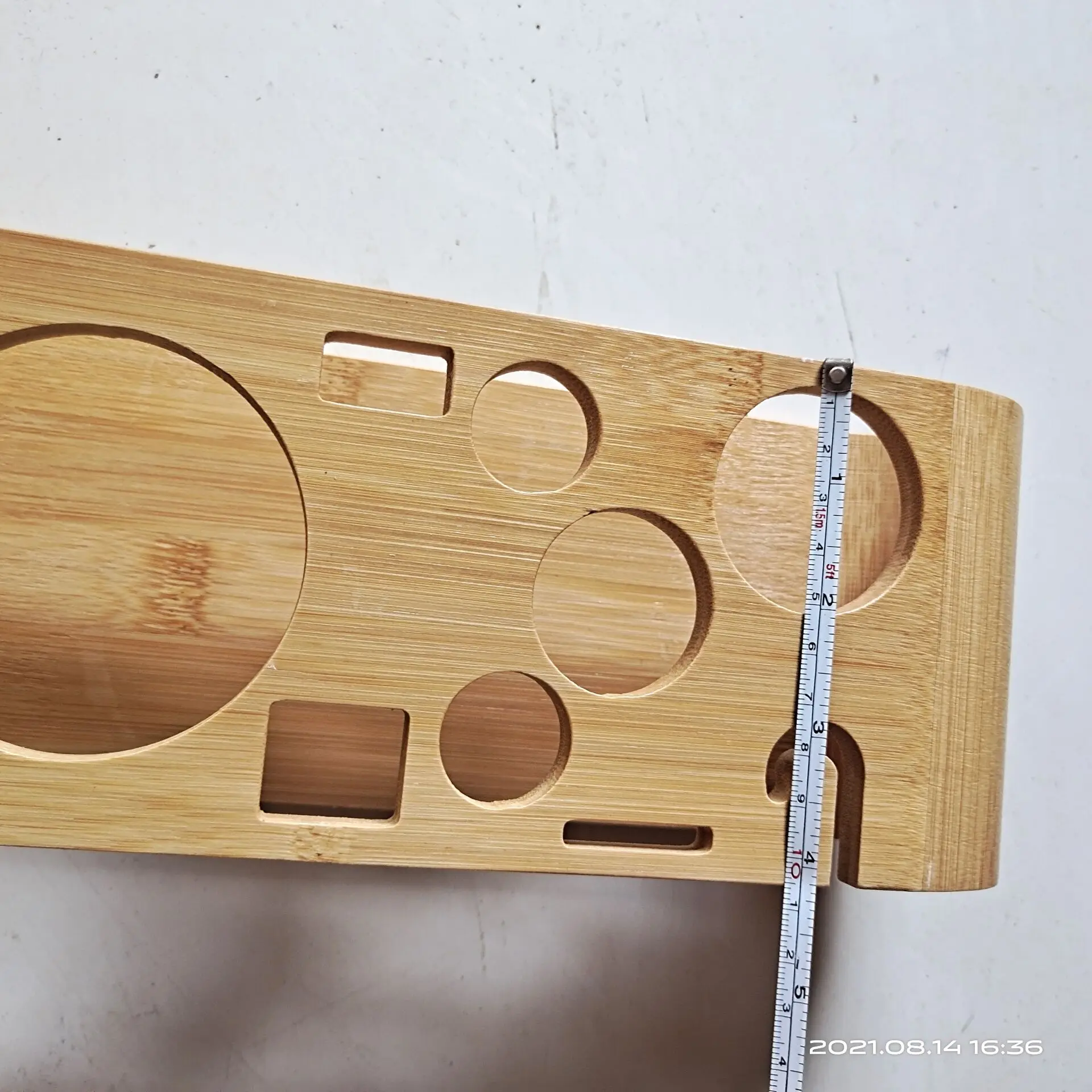 Customized Bar Stainless Steel Tools Racks Bamboo Bartender Kit Stand Cocktail Shaker Set Holder Bamboo Wood Bar Tools Organizer