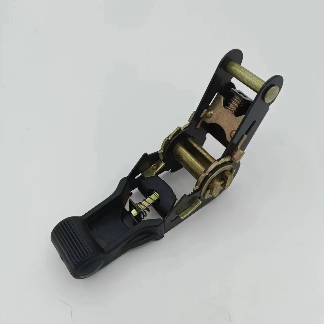 1 inch 25mm 800kgs 1760lbs Black Rubber Soft Handle Ratchet Buckle for Strap