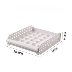 High Quality Food Grade Portable Household Plastic Organizer Case Holder Box Fridge Freezer 30 Eggs Container Storage Boxes