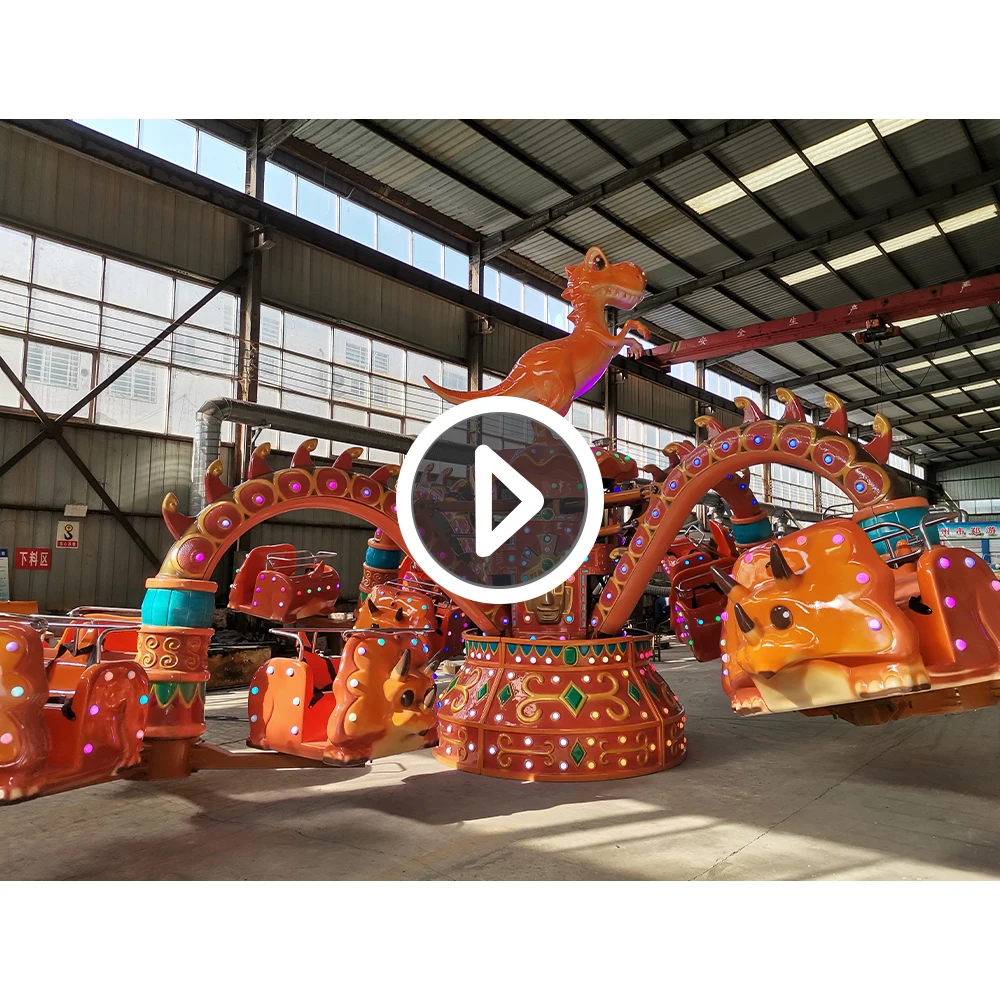 Factory Price 24 Seat Kids Amusement Theme Park Game Outdoor Playground Kids Rotary Big Mechanical Dinosaurs Rides For Sale