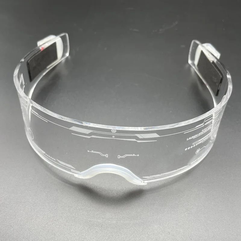 2023 LED light luminous glasses tide future technology sense vibrato with the same bar bounce flash charging glasses