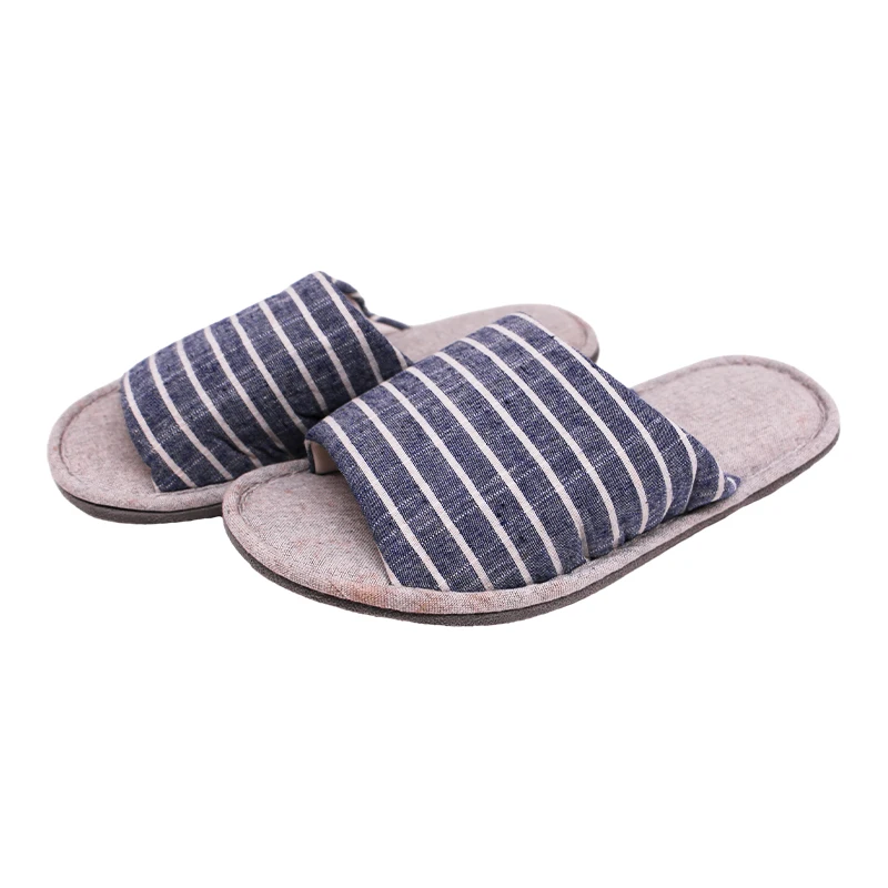 Wholesale Hotel Supplier Indoor Disposable Suede Sole Fabric Lining Upper Slides Comfortable Bathroom Slippers
