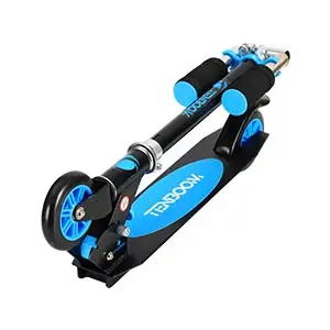 Folding Kick Scooter for Kids 2 PU Wheels Rear Brake Adjustable Height Sports Kick Scooter for Girls and Boys Kids