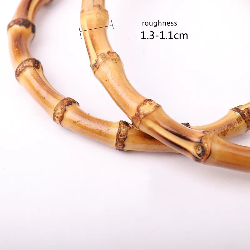 Bamboo handle DIY manual bag material round bamboo circle ring for DIY bag handbag handle,Real bamboo handle for crafts sewing