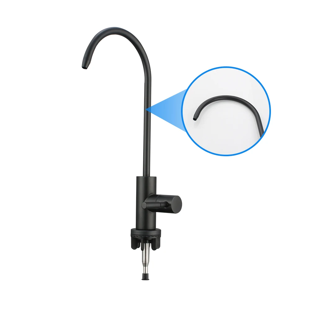 Black Lead Free Stainless Steel 304 Reverse Osmosis Filter Drinking Purifier Ro Water Faucet
