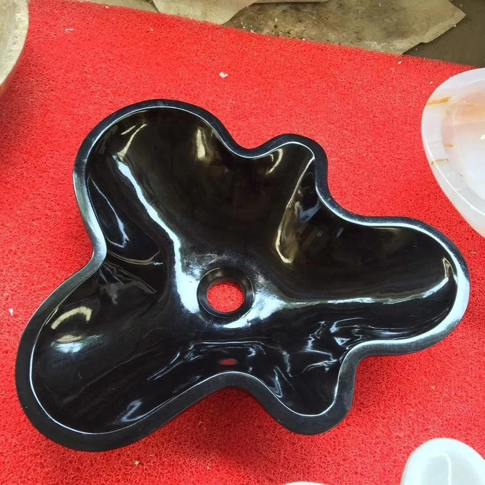 BOTON STONE Wholesale Design Chess Round Shape Natural Stone Wash Basin Handwash Basin