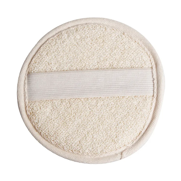 Natural biodegradable bath Exfoliating Loofah Sponge Pads