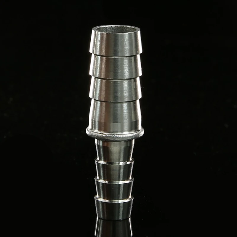 1pcs 304 Stainless Steel 2 Way Barbed Pipe Fitting Reducer Straight Connector Pagoda Joint Hose Barb OD 4mm 6mm 8mm 14mm 16-38mm