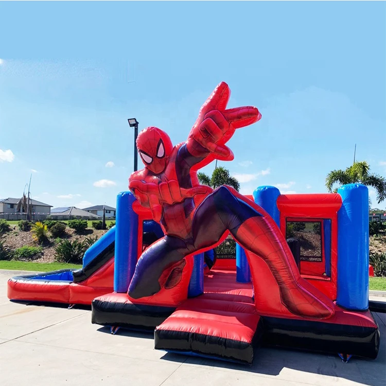 
commercial inflatable spiderman spider man popular playhouse water bouncy bounce house jumpy jumping castle space bouncer kids 