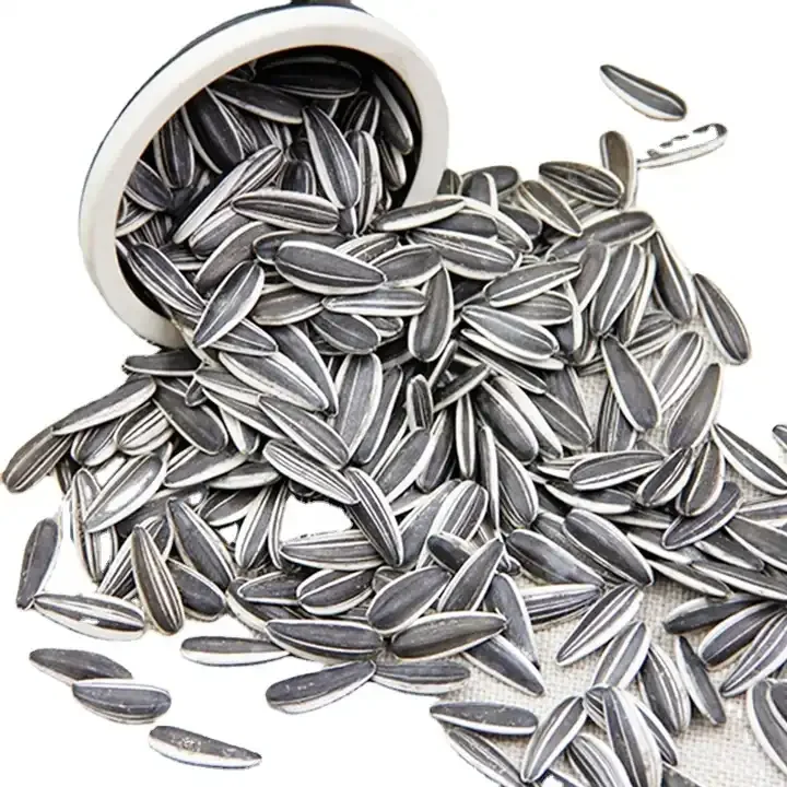 New Crop Wholesale Dried Sunflower seed Kernels Black Strip Sunflower Seeds for Birds