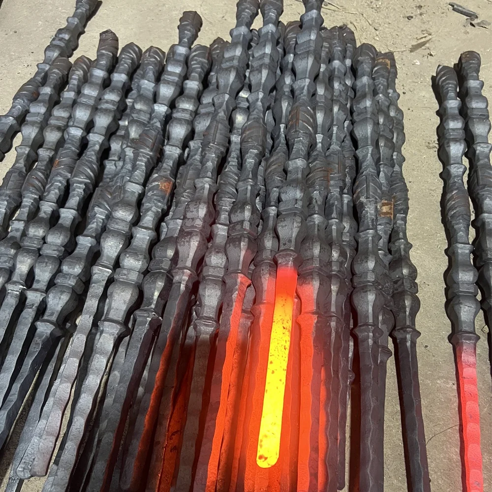 Wrought Iron Balustrades and Spindles Hand Forged Component Ornamental Elements for Stairs Railing Handrail Gate Fence Parts