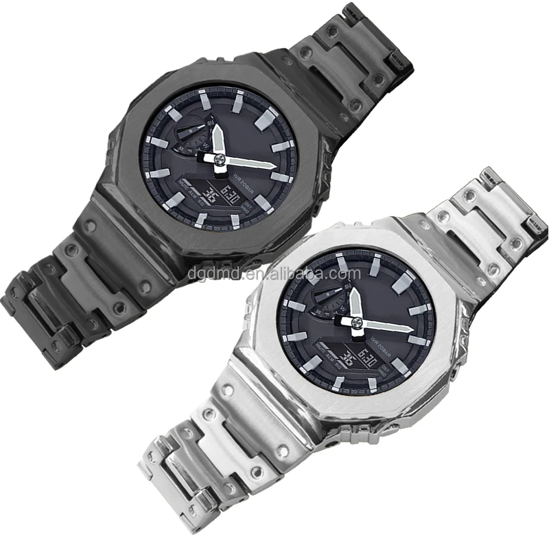 GA2100 твердый ремешок из нержавеющей стали металлический чехол для GA-2100/2110/B2100 GM-2100 часы с