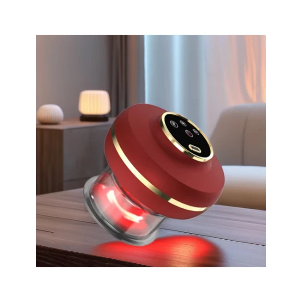 Red Light Heating Mini Electric Vacuum  Smart Ventouse Chinese Healthy Body Technique Cupping Massager