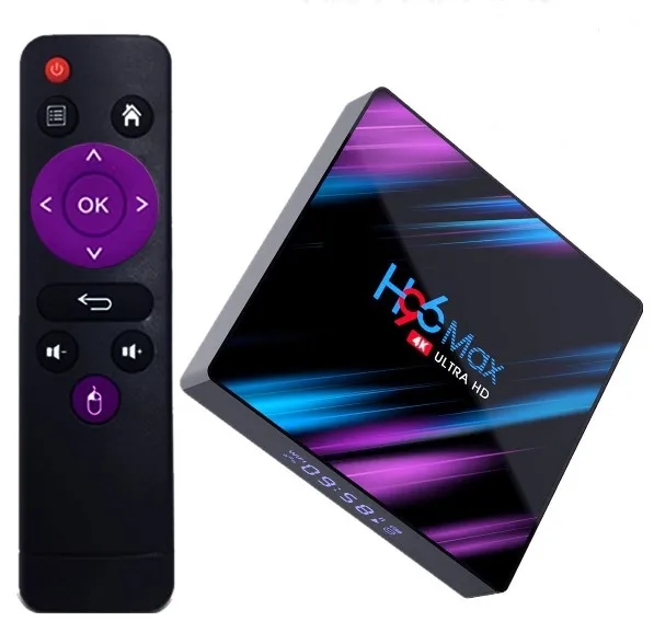 Приставка Смарт-ТВ H96 MAX Android 9 0 4 + 64 ГБ 4K