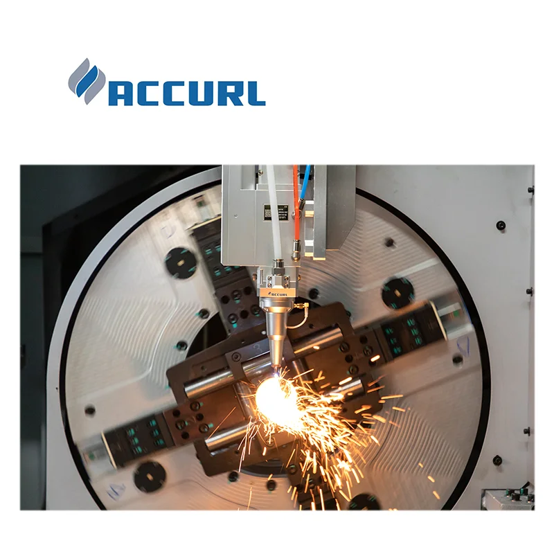 ACCURL High Cutting Precision Factory Direct BK Series7028 Tube Laser Cutting Machine / Laser Fiber Tube Cutting Machine